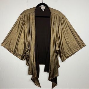 Chico’s Travelers Gold Slinky Knit Kimono